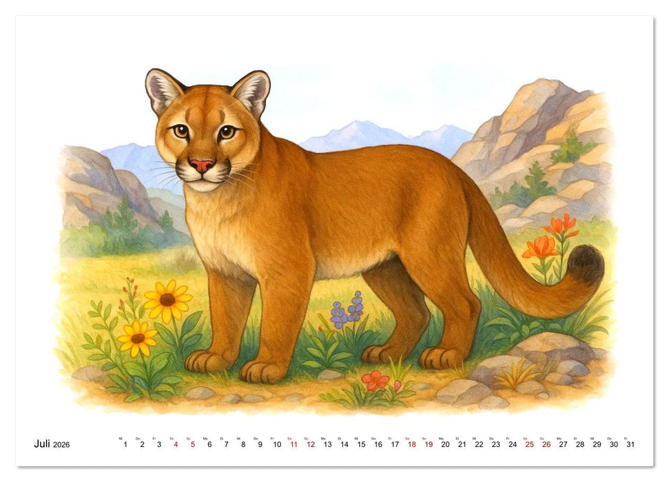 Niedliches Nordamerika (CALVENDO Premium Wandkalender 2026)