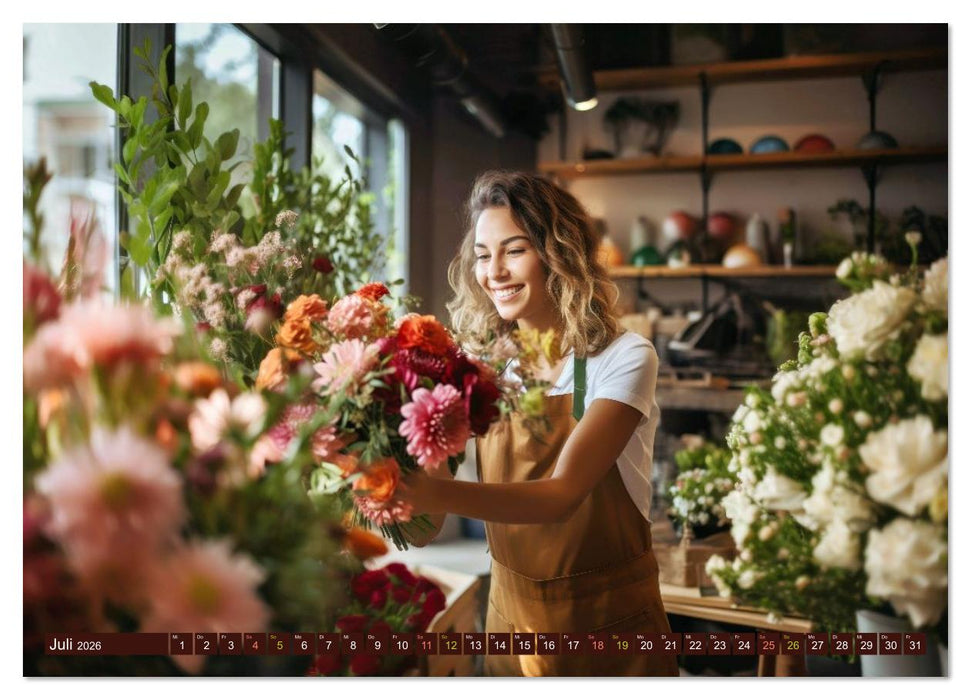 FLORISTIK - Im Reich der Blumen (CALVENDO Premium Wandkalender 2026)