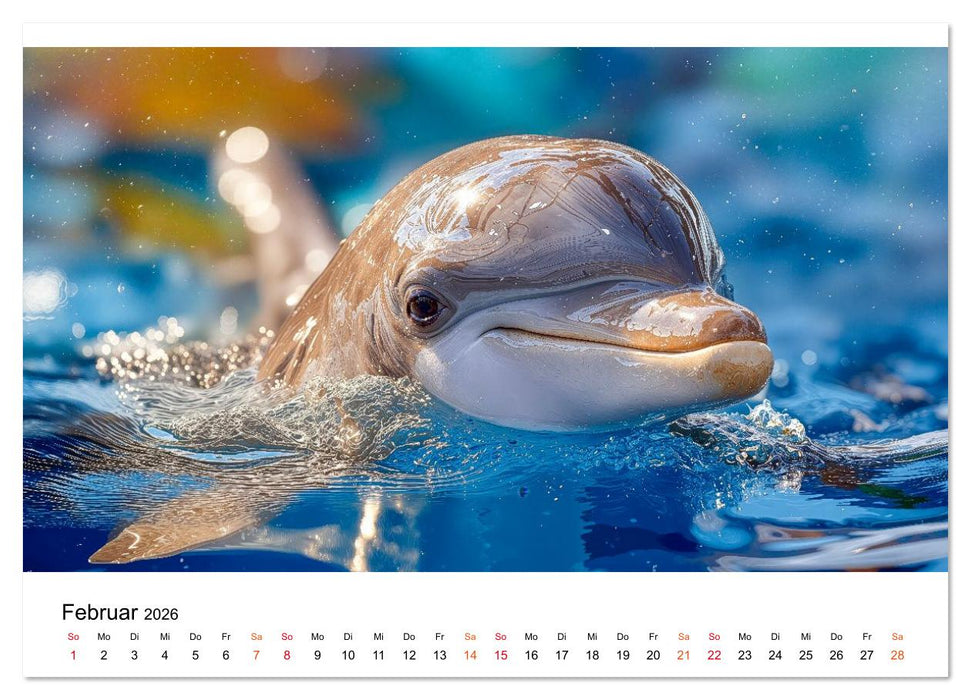Delfine - ein Jahr voller Meer (CALVENDO Wandkalender 2026)