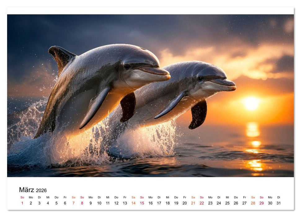 Delfine - ein Jahr voller Meer (CALVENDO Wandkalender 2026)