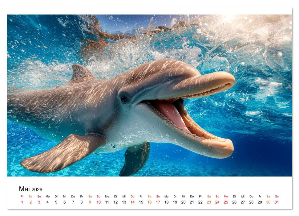 Delfine - ein Jahr voller Meer (CALVENDO Premium Wandkalender 2026)