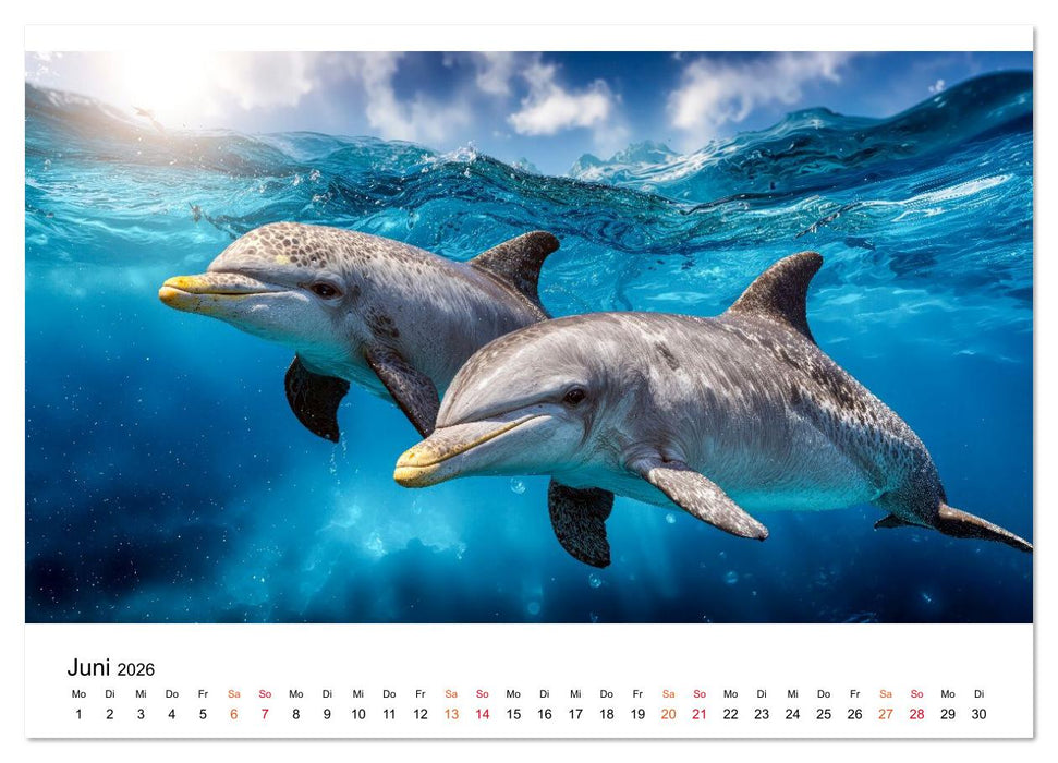 Delfine - ein Jahr voller Meer (CALVENDO Premium Wandkalender 2026)