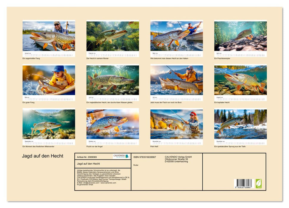 Jagd auf den Hecht (CALVENDO Wandkalender 2026)