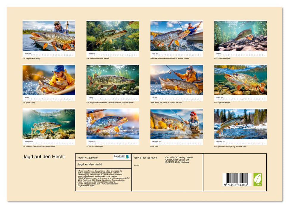 Jagd auf den Hecht (CALVENDO Premium Wandkalender 2026)