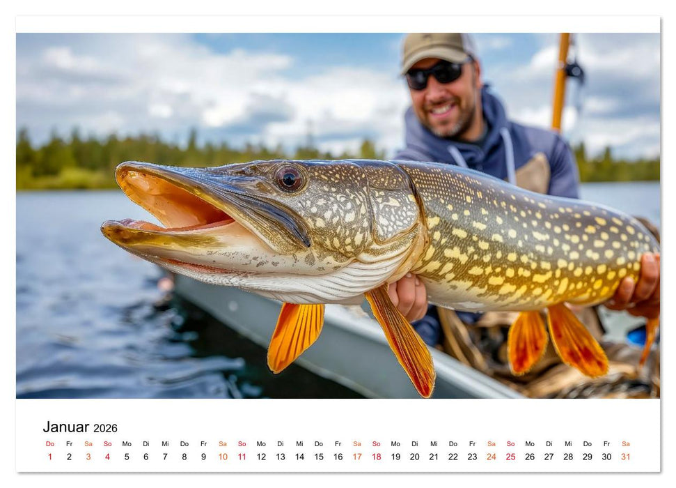 Jagd auf den Hecht (CALVENDO Premium Wandkalender 2026)