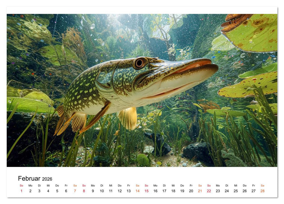 Jagd auf den Hecht (CALVENDO Premium Wandkalender 2026)