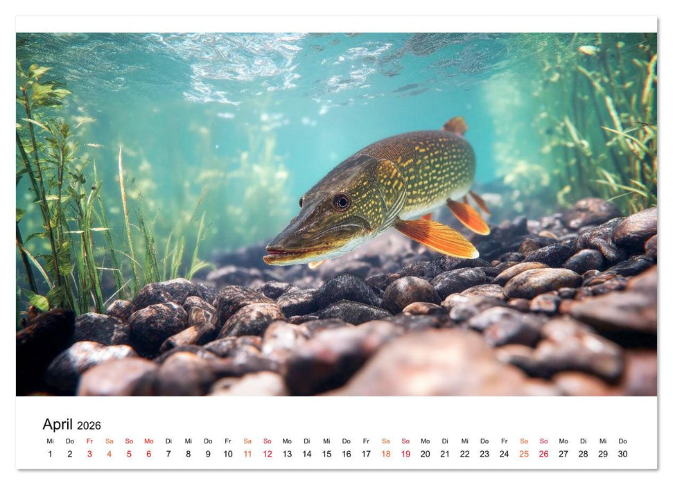 Jagd auf den Hecht (CALVENDO Premium Wandkalender 2026)