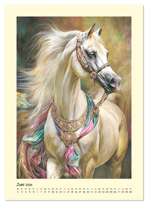 Seelen aus Wüstengold. Anmut und Poesie der Araberpferde (CALVENDO Premium Wandkalender 2026)
