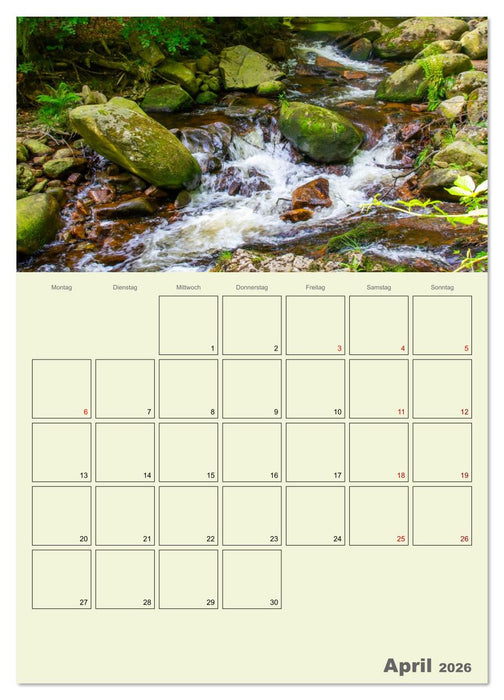 Harzwanderung zu den Ilsefällen - Terminplaner (CALVENDO Wandkalender 2026)