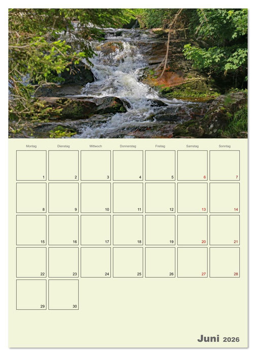 Harzwanderung zu den Ilsefällen - Terminplaner (CALVENDO Wandkalender 2026)