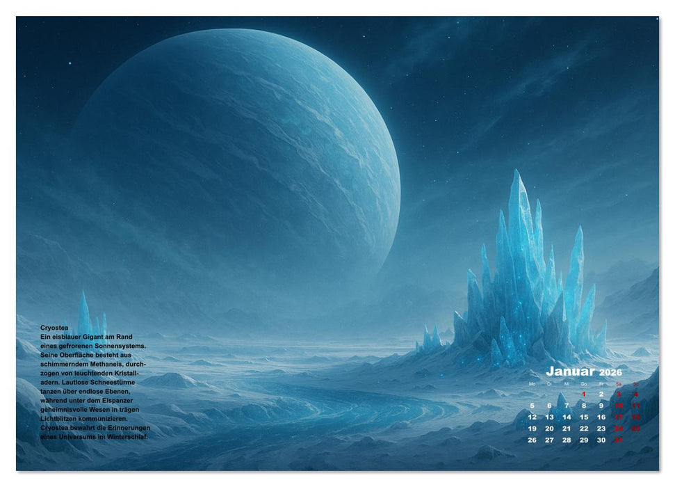 Phantastische Planeten (CALVENDO Wandkalender 2026)