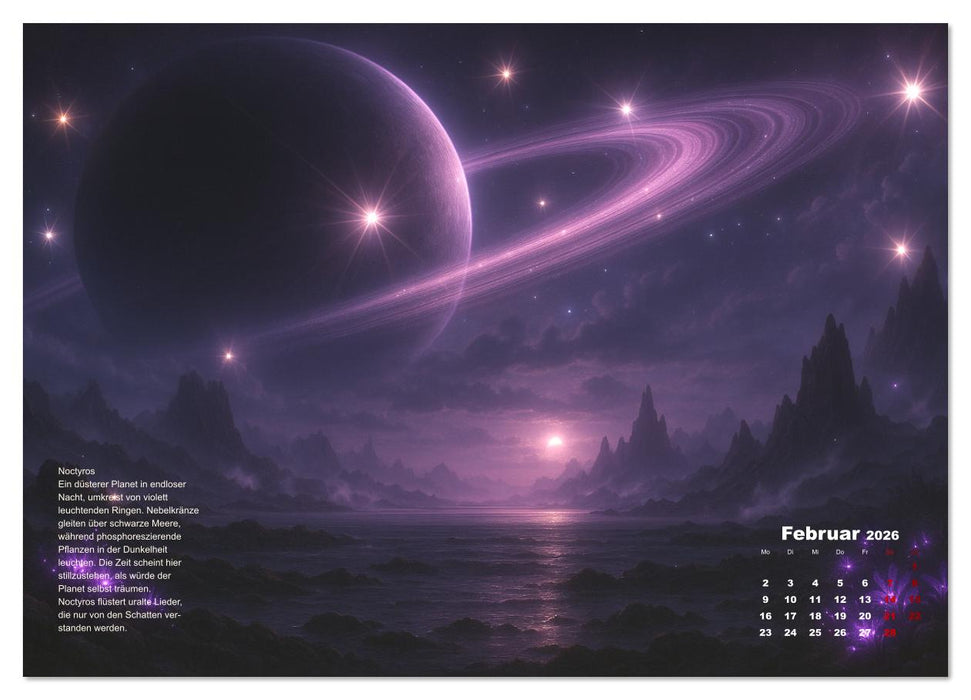 Phantastische Planeten (CALVENDO Wandkalender 2026)