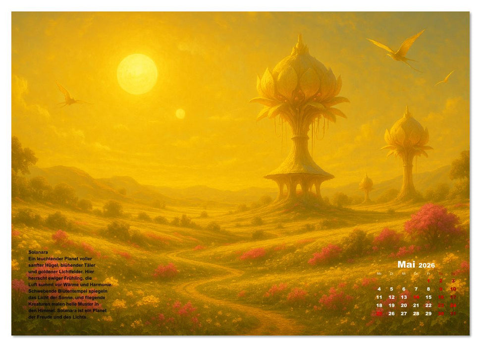 Phantastische Planeten (CALVENDO Wandkalender 2026)