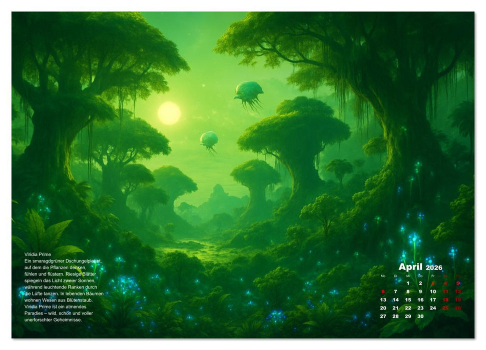 Phantastische Planeten (CALVENDO Premium Wandkalender 2026)