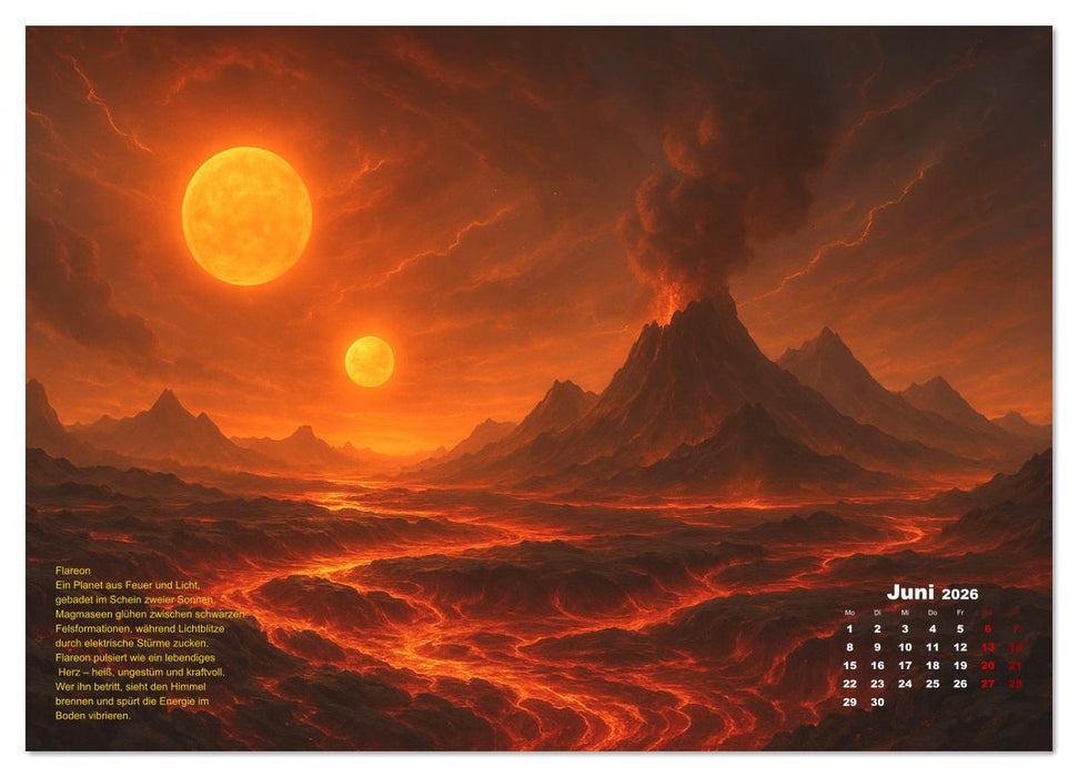 Phantastische Planeten (CALVENDO Premium Wandkalender 2026)