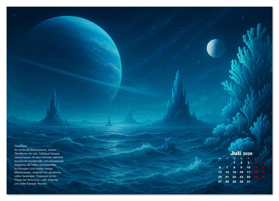 Phantastische Planeten (CALVENDO Premium Wandkalender 2026)