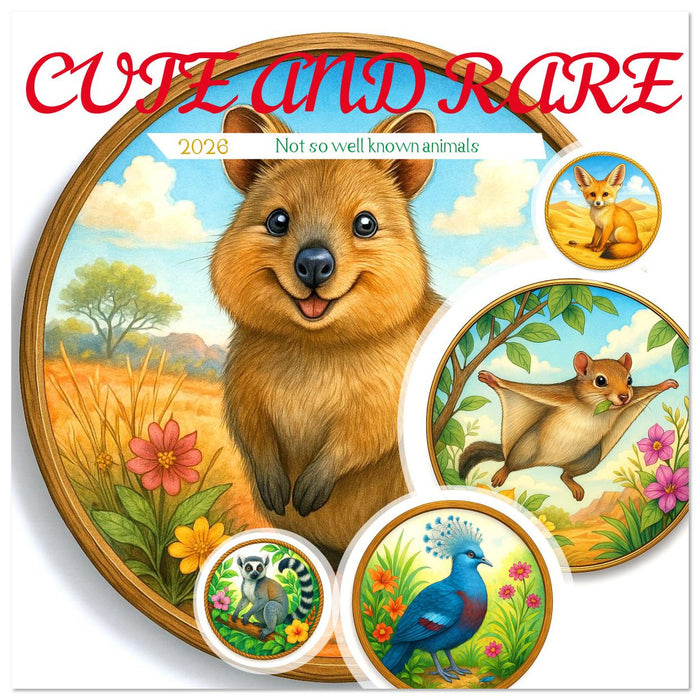 Cute and Rare (CALVENDO Monthly Calendar 2026)