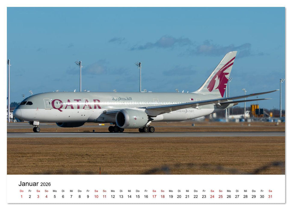 Boeing 787 Kalender (CALVENDO Wandkalender 2026)