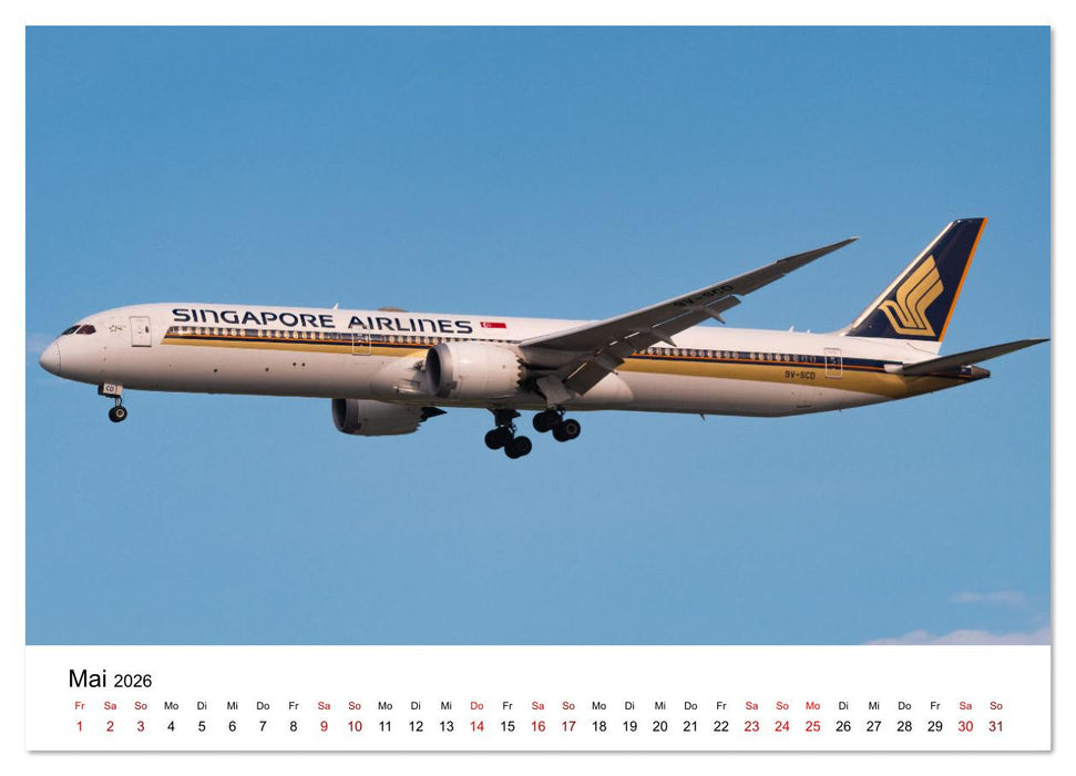 Boeing 787 Kalender (CALVENDO Wandkalender 2026)