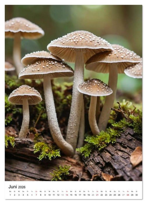 WILDE PILZE - Essbare, giftige und seltene Pilzarten (CALVENDO Wandkalender 2026)