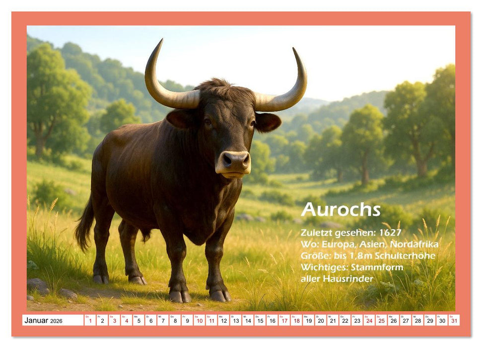 Vergessene Arten (CALVENDO Wandkalender 2026)