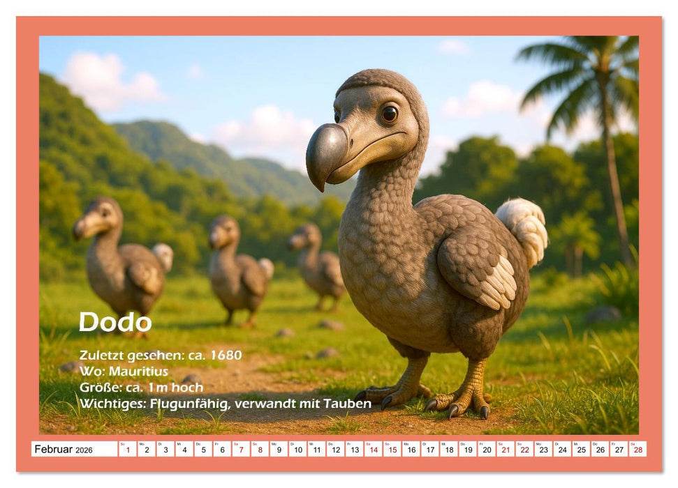 Vergessene Arten (CALVENDO Premium Wandkalender 2026)