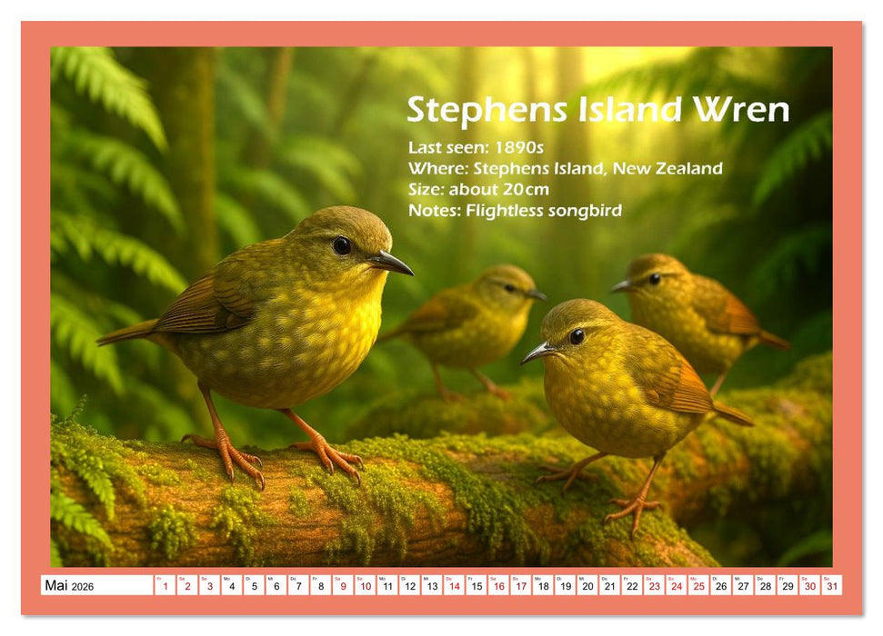 Vergessene Arten (CALVENDO Premium Wandkalender 2026)