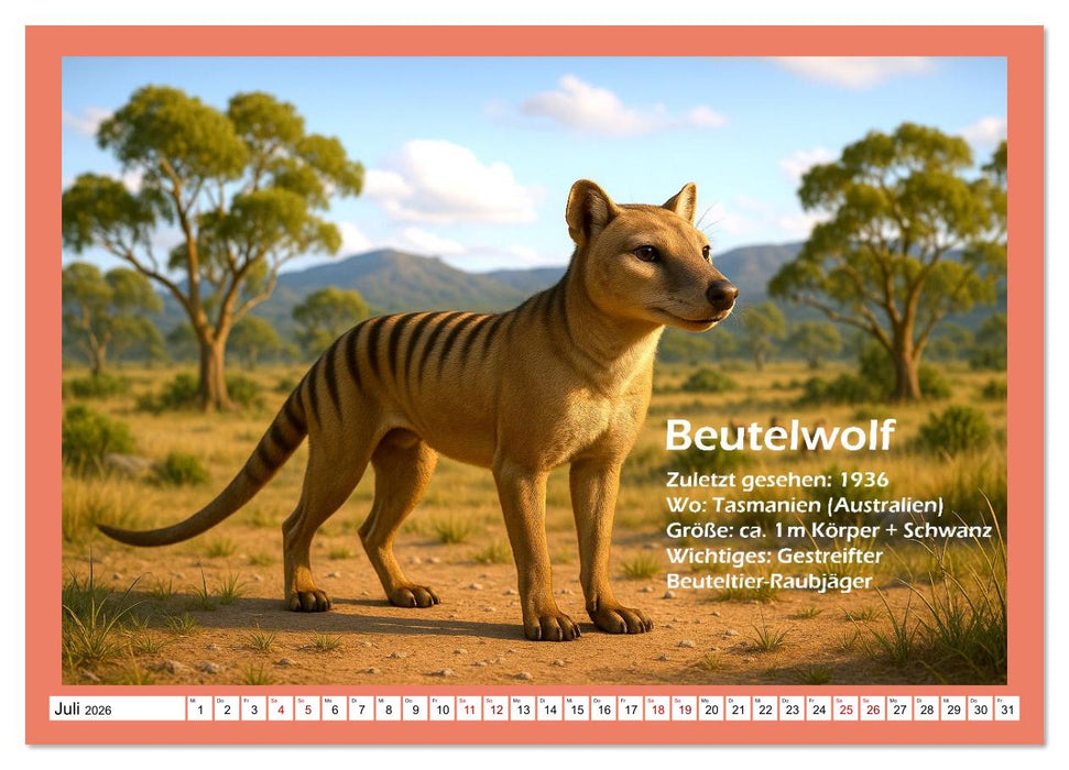 Vergessene Arten (CALVENDO Premium Wandkalender 2026)