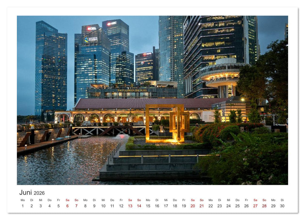Singapur: Zwischen Wolkenkratzern und Superbäumen (CALVENDO Wandkalender 2026)
