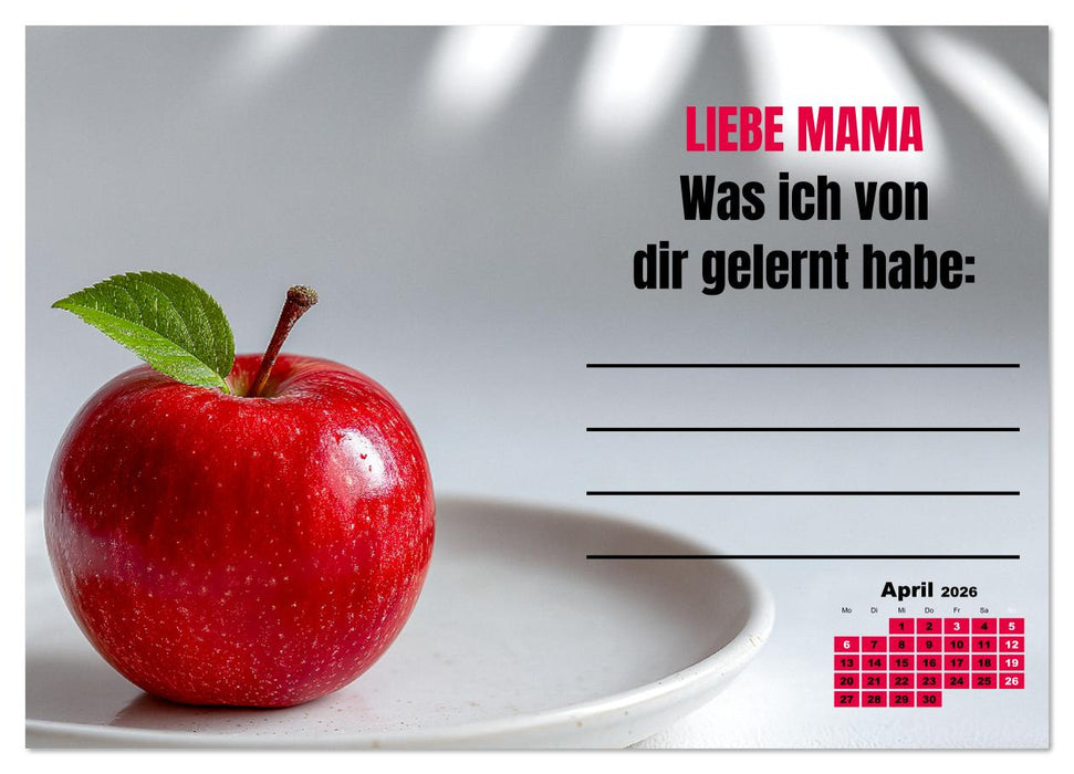Kalender für Mamas - Was ich dir sagen will (CALVENDO Wandkalender 2026)