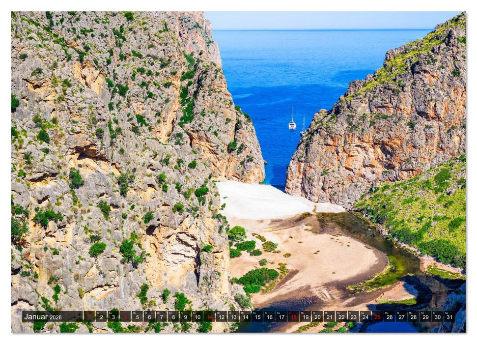 Mallorca - einzigartige Luftbildaufnahmen (CALVENDO Premium Wandkalender 2026)