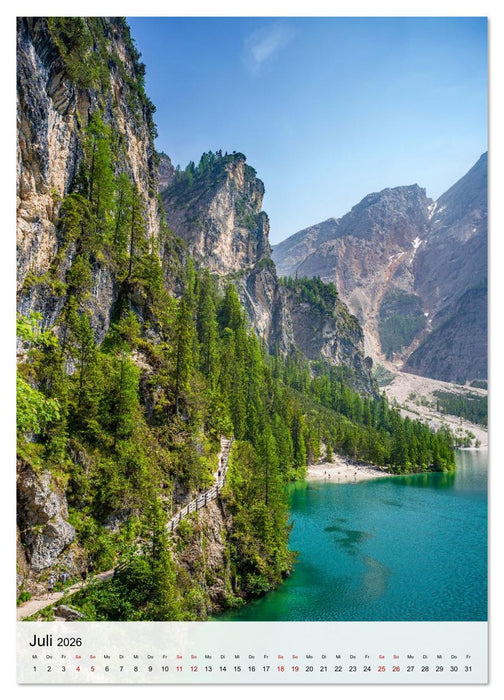 Pragser Wildsee - Der vielleicht schönste Bergsee der Dolomiten und Südtirols (CALVENDO Premium Wandkalender 2026)