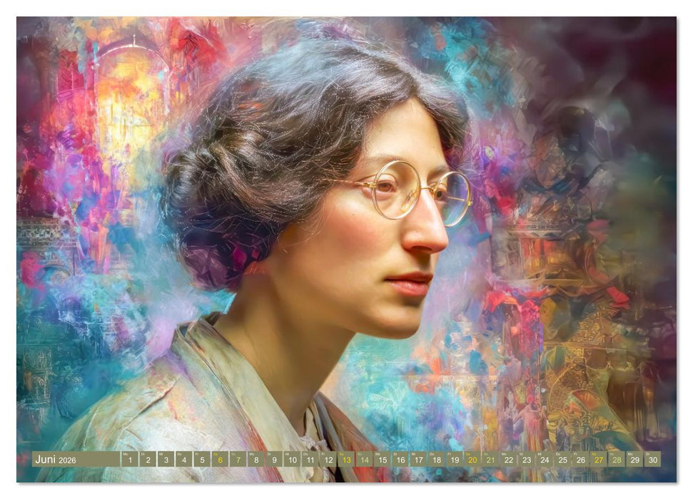 Mystiker und Denker - Bekannte Gesichter der Vergangenheit (CALVENDO Wandkalender 2026)