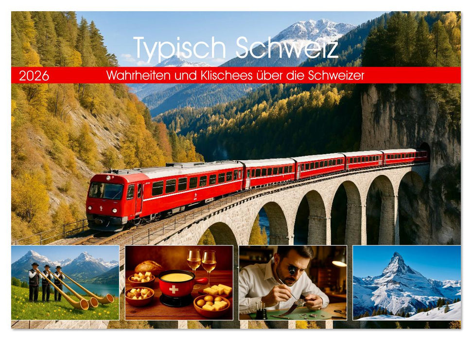 Typisch Schweiz (CALVENDO Wandkalender 2026)