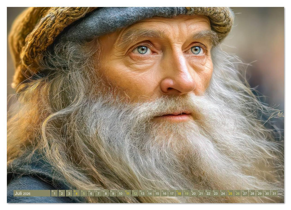 Mystiker und Denker - Bekannte Gesichter der Vergangenheit (CALVENDO Premium Wandkalender 2026)