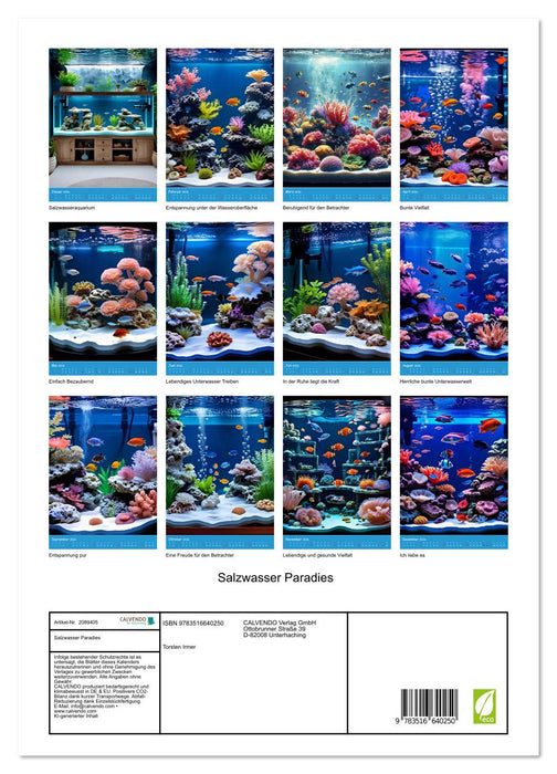 Salzwasser Paradies (CALVENDO Premium Wandkalender 2026)