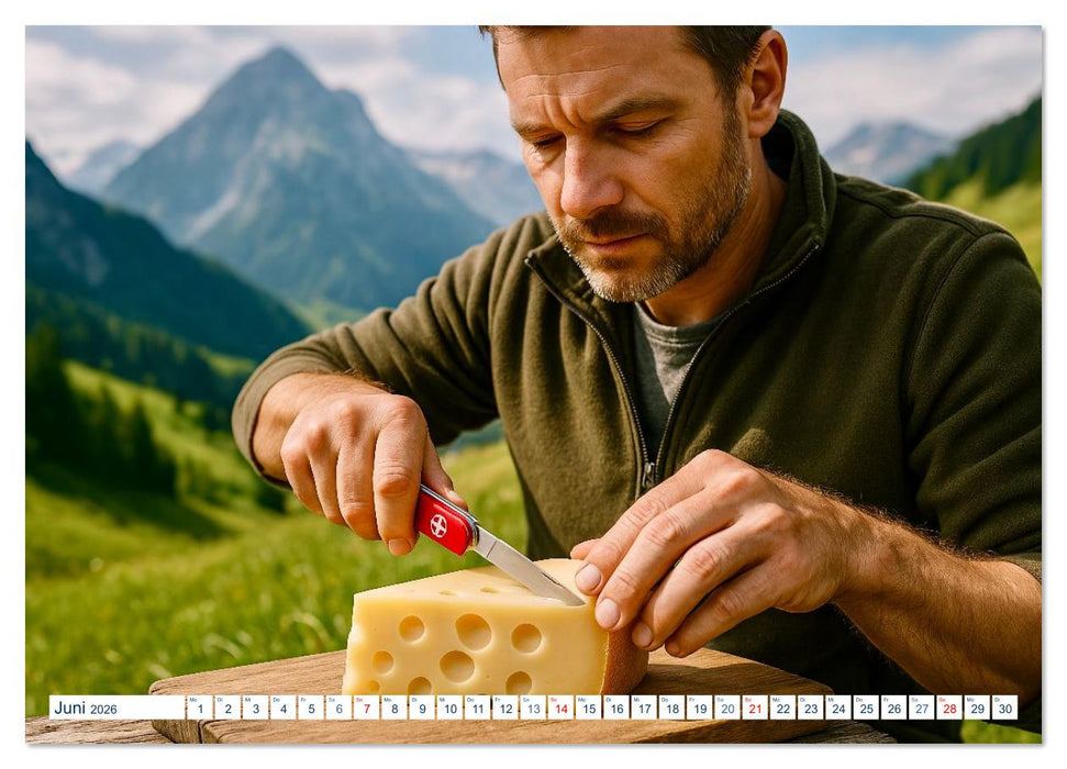 Typisch Schweiz (CALVENDO Premium Wandkalender 2026)