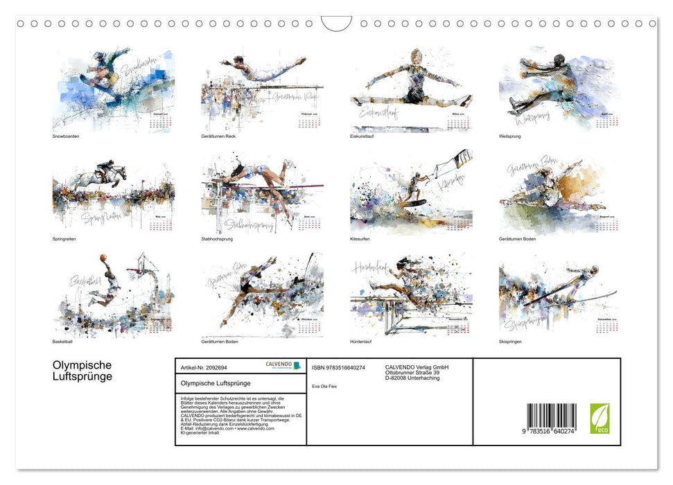 Olympische Luftsprünge (CALVENDO Wandkalender 2026)