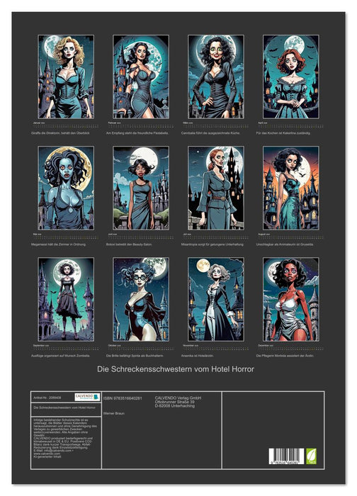 Die Schreckensschwestern vom Hotel Horror (CALVENDO Wandkalender 2026)