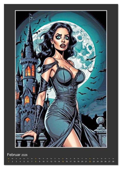 Die Schreckensschwestern vom Hotel Horror (CALVENDO Wandkalender 2026)