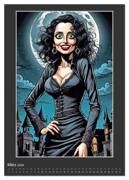 Die Schreckensschwestern vom Hotel Horror (CALVENDO Wandkalender 2026)