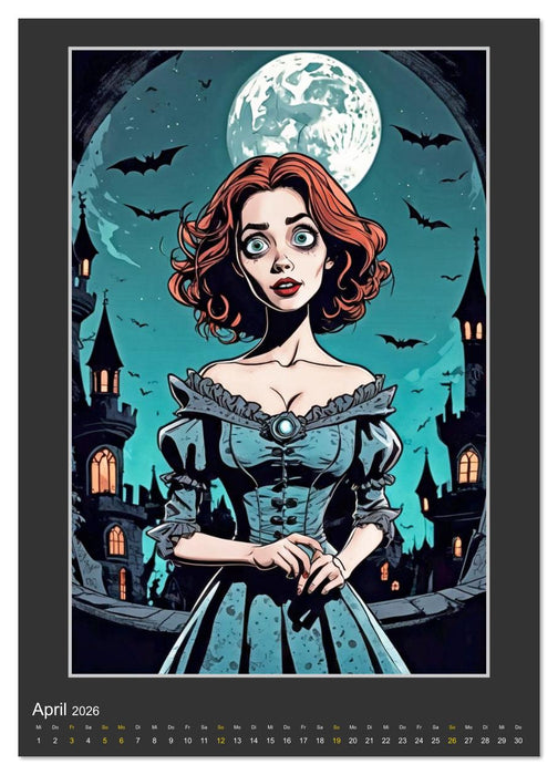 Die Schreckensschwestern vom Hotel Horror (CALVENDO Wandkalender 2026)