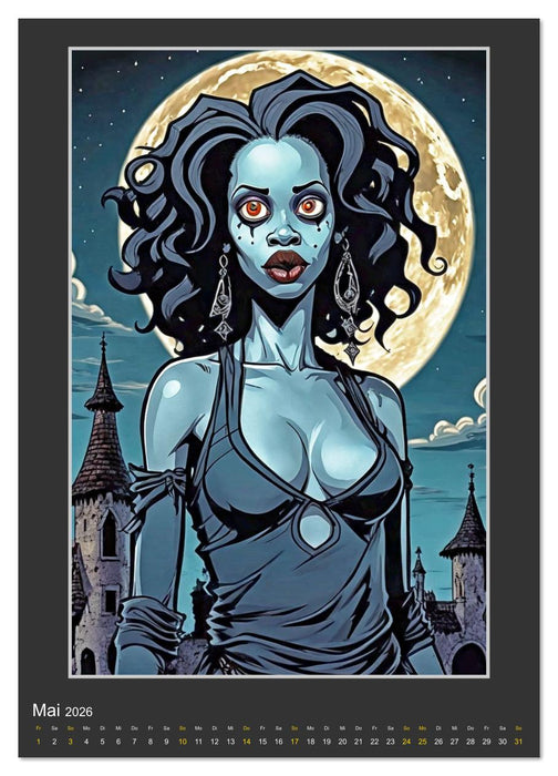 Die Schreckensschwestern vom Hotel Horror (CALVENDO Wandkalender 2026)