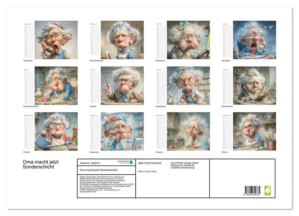 Oma macht jetzt Sonderschicht (CALVENDO Wandkalender 2026)