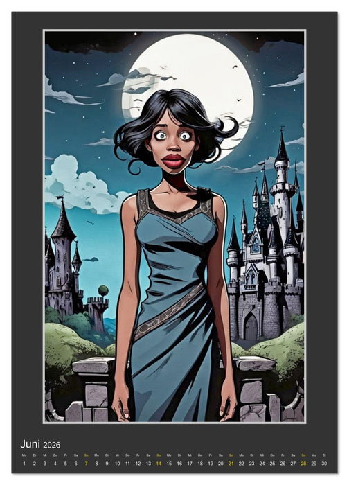 Die Schreckensschwestern vom Hotel Horror (CALVENDO Premium Wandkalender 2026)