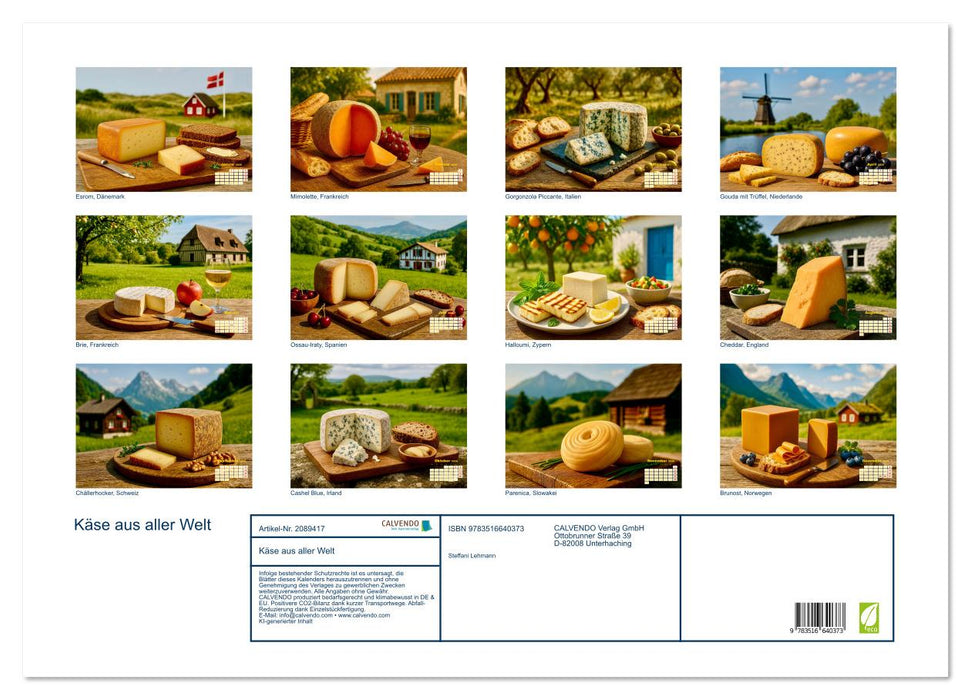 Käse aus aller Welt (CALVENDO Wandkalender 2026)