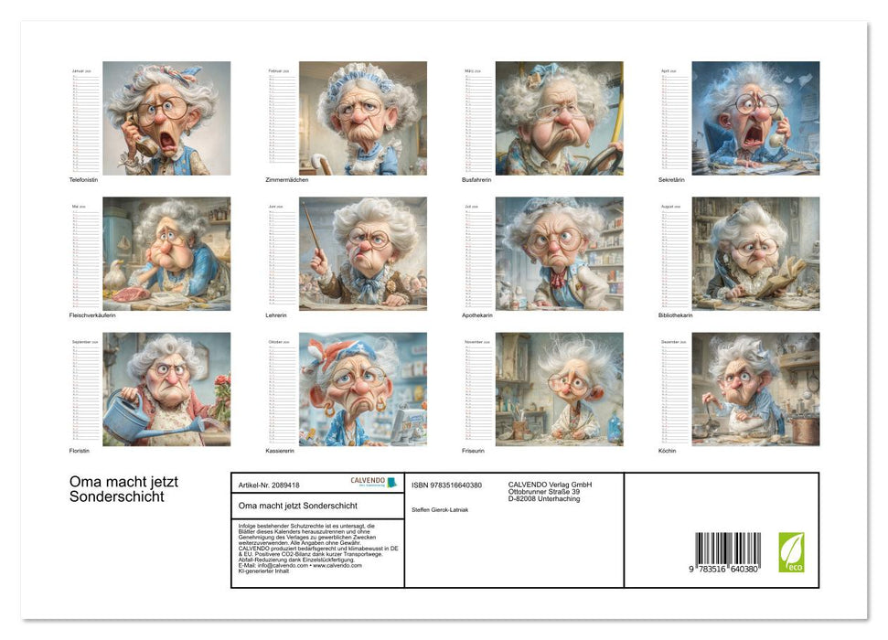 Oma macht jetzt Sonderschicht (CALVENDO Premium Wandkalender 2026)