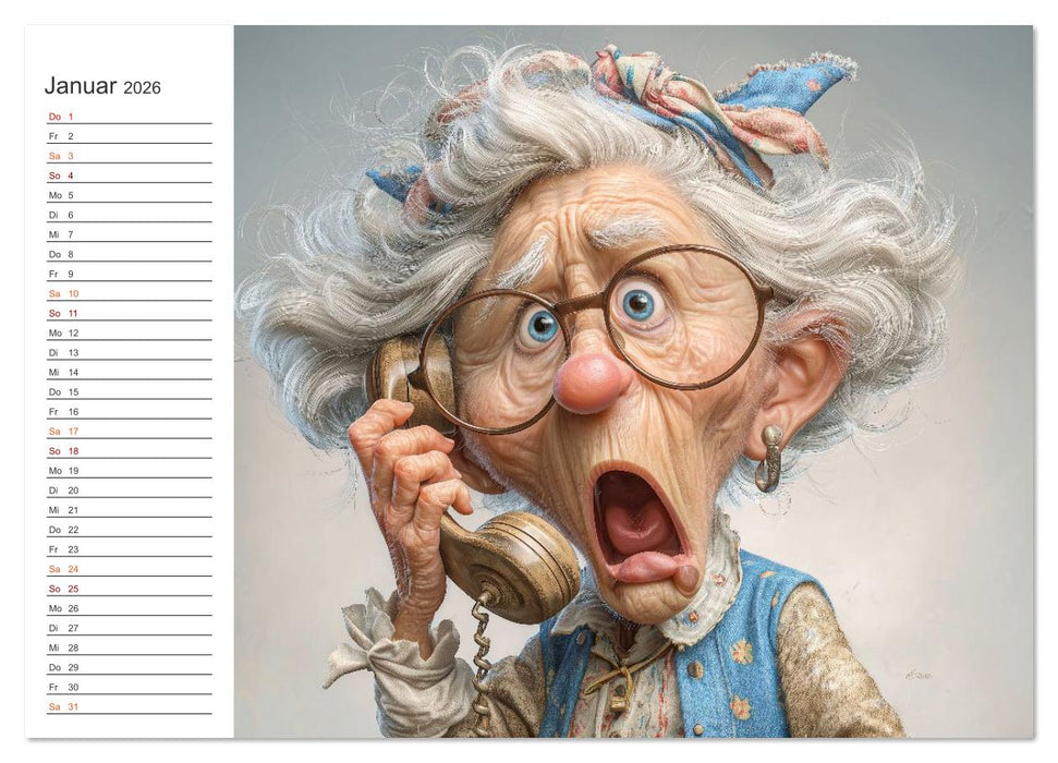 Oma macht jetzt Sonderschicht (CALVENDO Premium Wandkalender 2026)