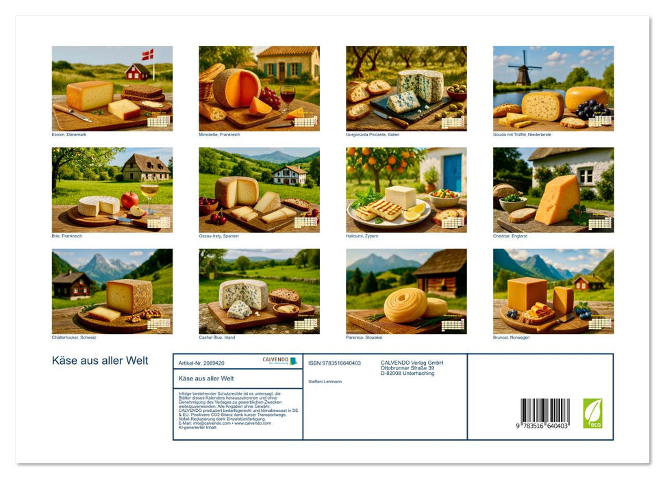 Käse aus aller Welt (CALVENDO Premium Wandkalender 2026)