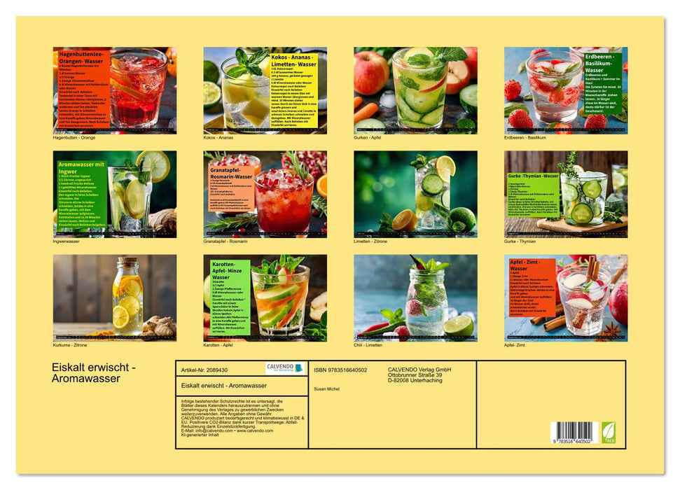 Eiskalt erwischt - Aromawasser (CALVENDO Wandkalender 2026)